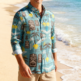 Retro Carved in Color Long-sleeve shirt